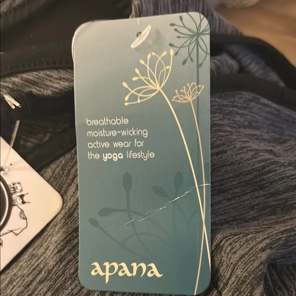 NWT Apana Charcoal Gray Heather Asymmetrical Yoga Dress W/builtin Bra Sz Small - Picture 8 of 9